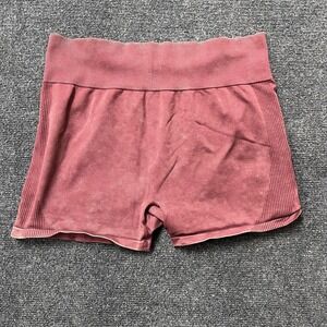 PINK Shorts Womens XS Pink Seamless High Rise Ribbed Athletic Yoga Lounge 3"